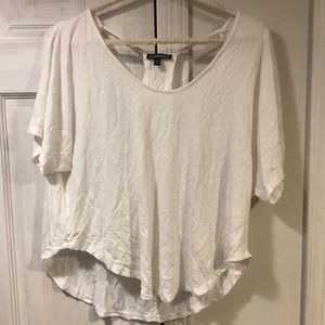 Flowy white T-shirt with racer back
